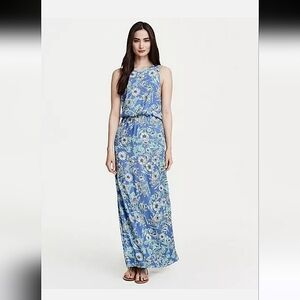 H&M Lightweight Floral Blue Maxi Dress